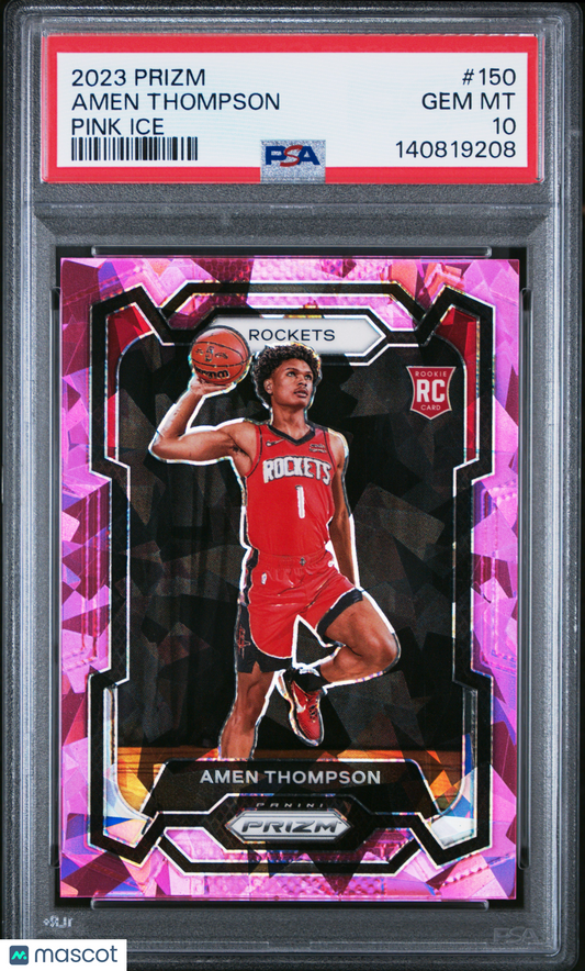 2023 Panini Prizm Amen Thompson #150 Pink Ice PSA 10