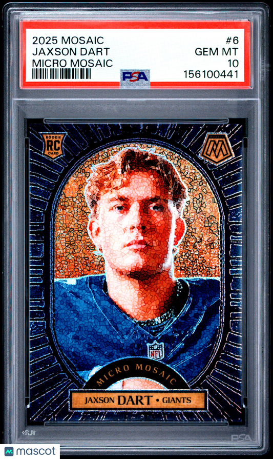 2025 Panini Mosaic Micro Mosaic Jaxson Dart #6 PSA 10