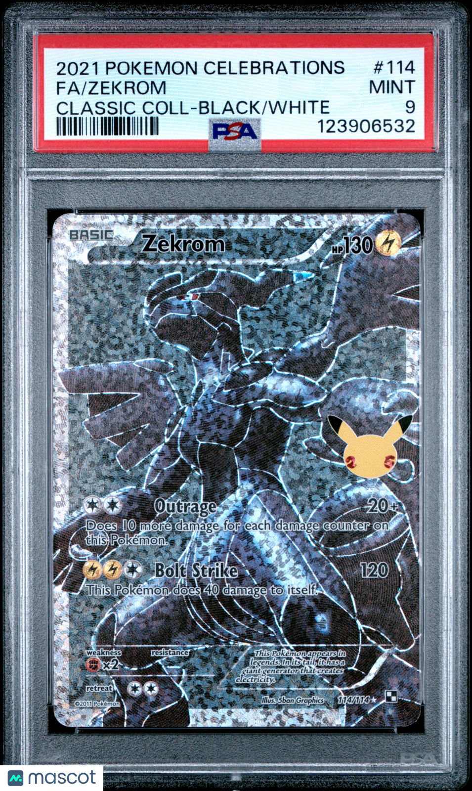 2021 Pokemon Celebrations Classic Collection Zekrom Black/White PSA 9
