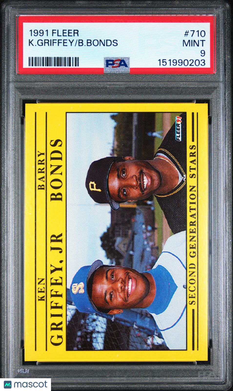 1991 Fleer B. Bonds K. Griffey #710 PSA 9