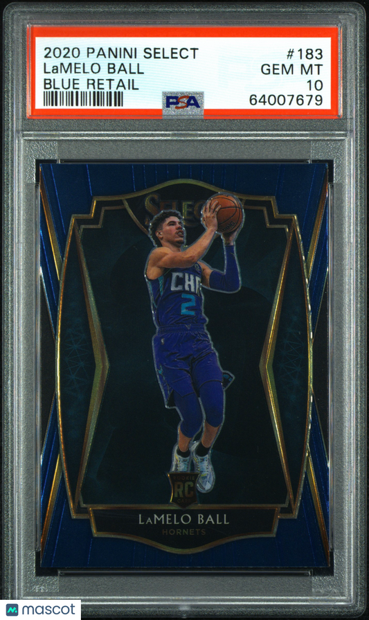 2020 Panini Select Lamelo Ball #183 Blue Retail PSA 10