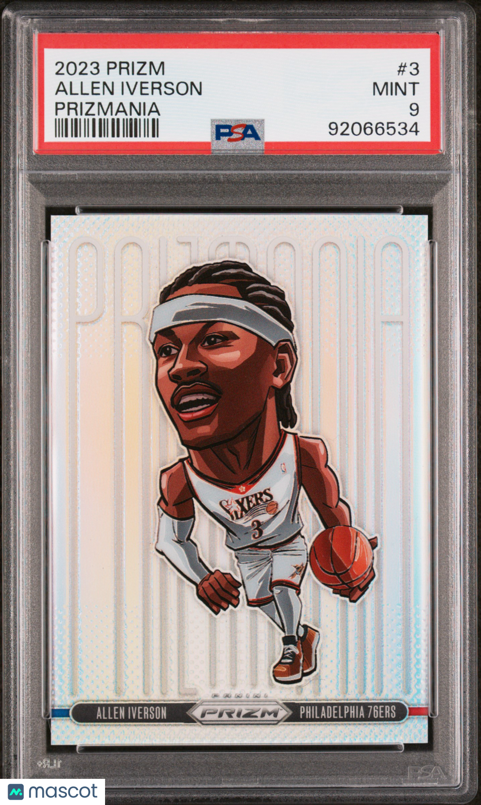 2023 Panini Prizm Prizmania Allen Iverson #3 PSA 9