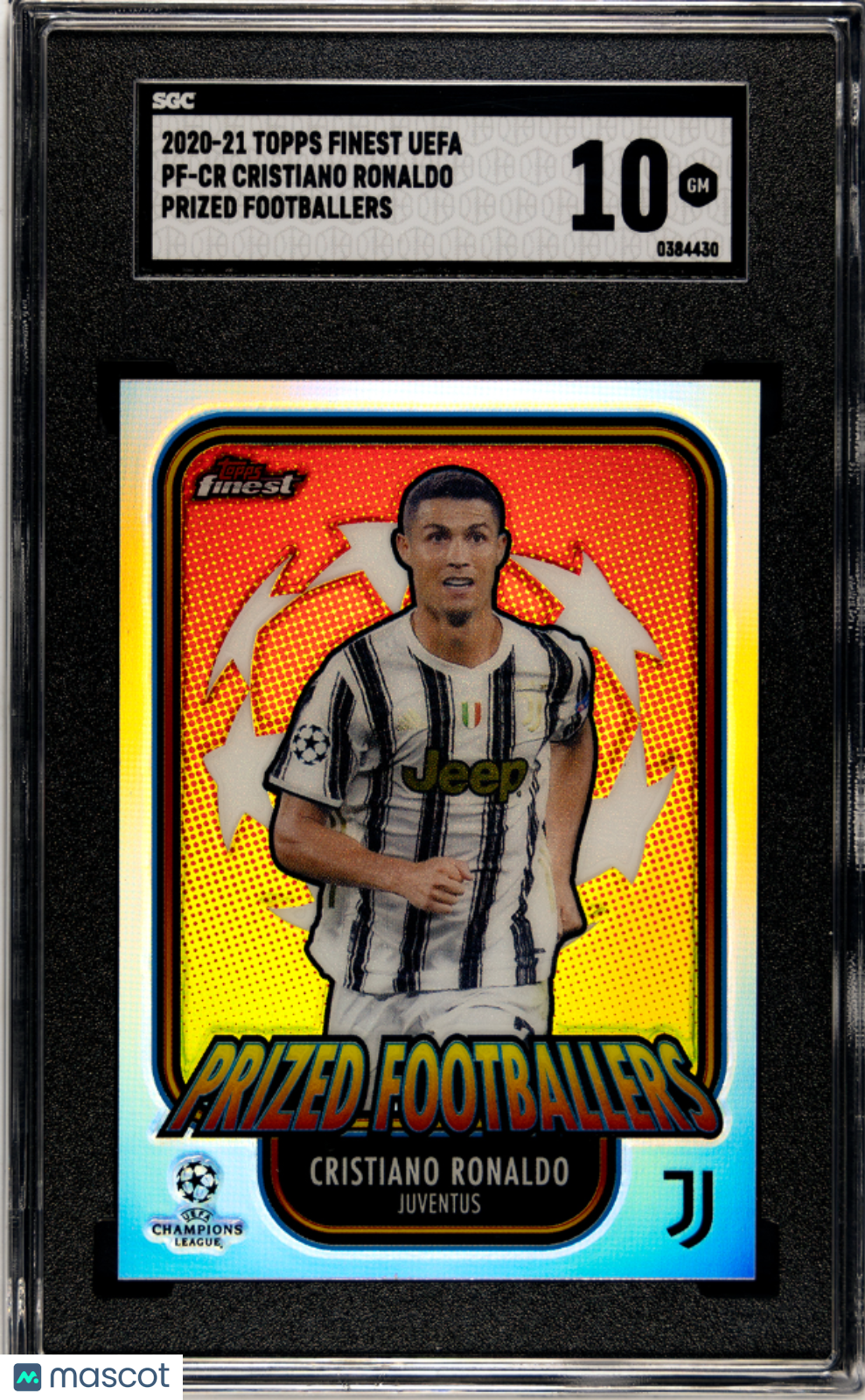 2020 Topps Finest Uefa Cristiano Ronaldo #PF-CR Prized Footballers SGC 10
