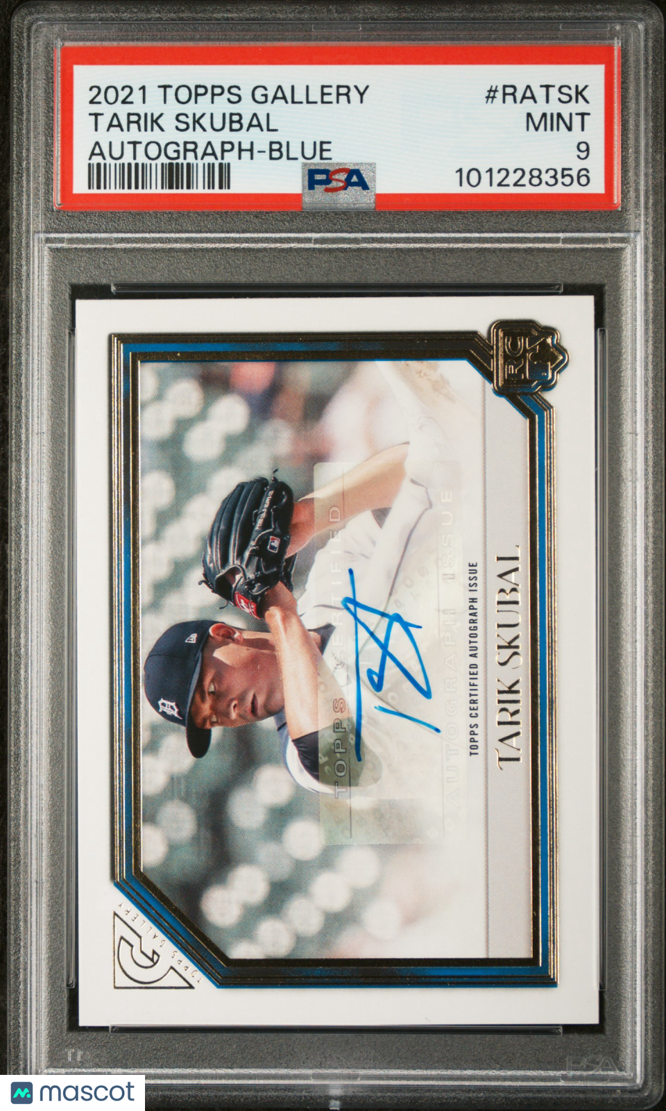 2021 Topps Gallery Gallery Autographs Tarik Skubal #RATSK Blue PSA 9