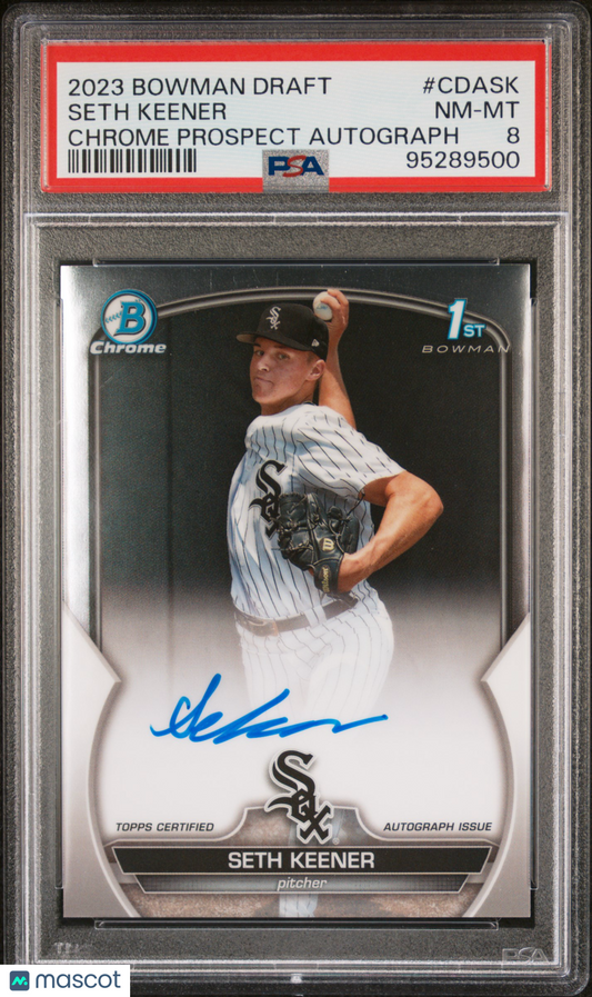 2023 Bowman Draft Chrome Prospect Autograph Seth Keener #CDASK PSA 8