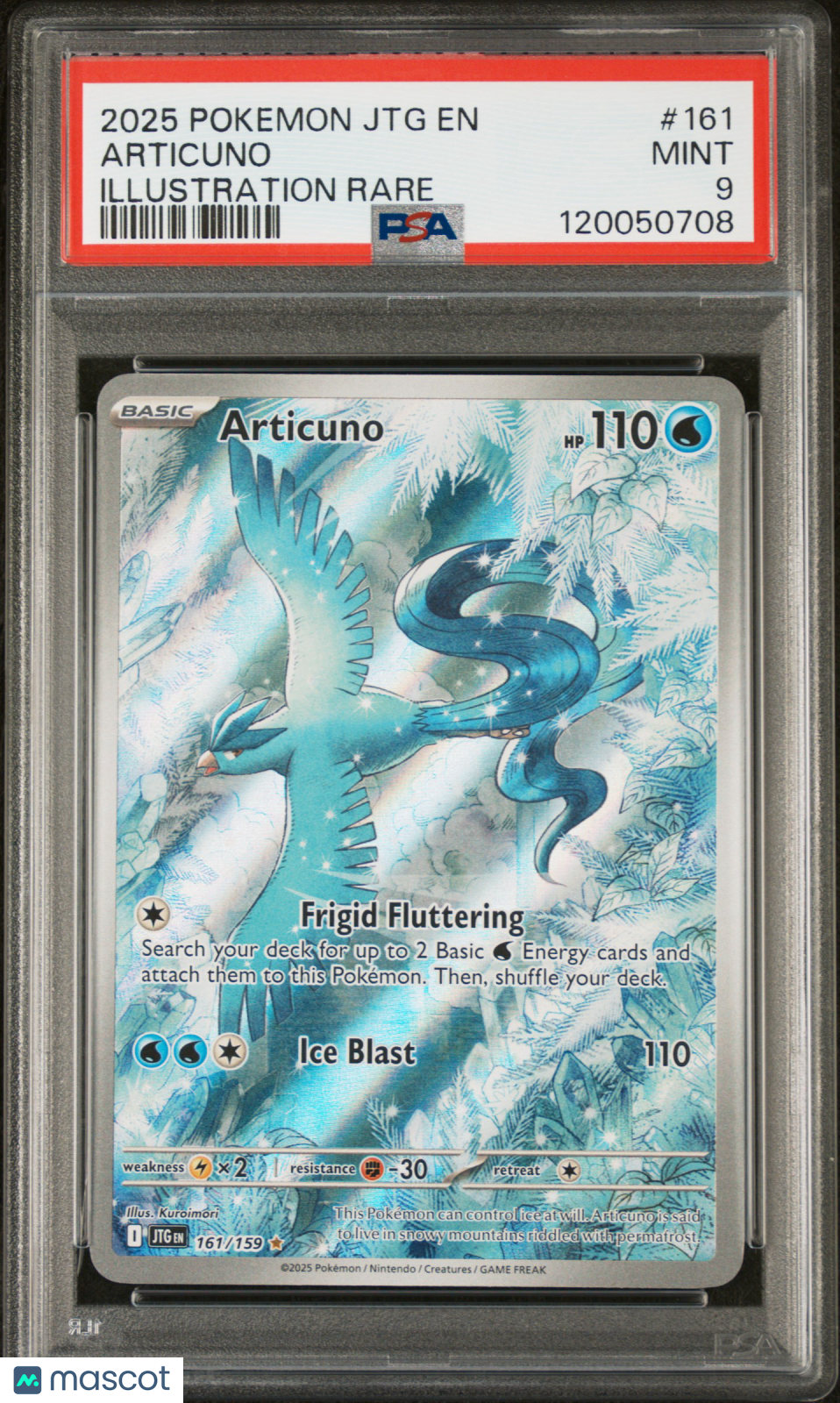 2025 Pokemon JTG EN-Journey Together Articuno Illustration Rare PSA 9 #161