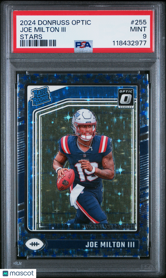 2024 Panini Donruss Optic Joe Milton III #255 Stars PSA 9