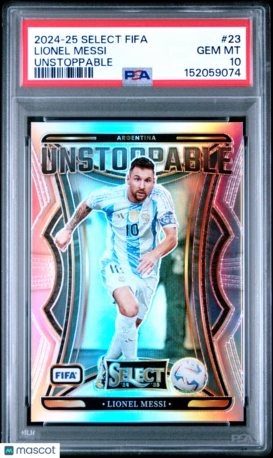 2024-25 Panini Select FIFA Unstoppable Lionel Messi #23 PSA 10