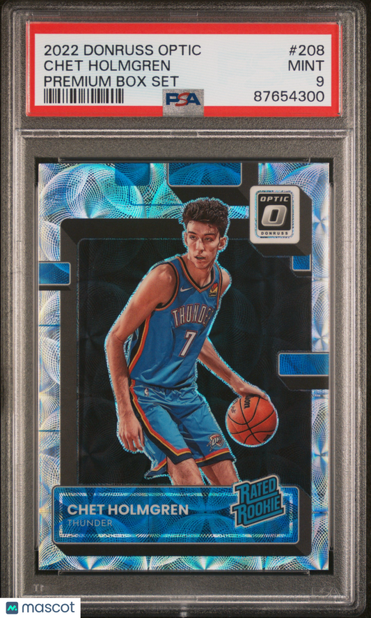 2022 Panini Donruss Optic Chet Holmgren #208 Premium Box Set PSA 9