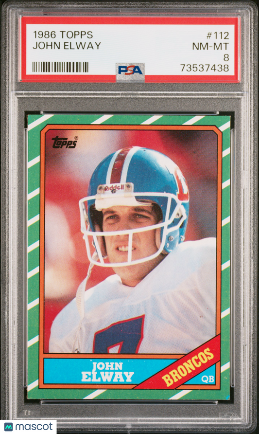 1986 Topps John Elway #112 PSA 8