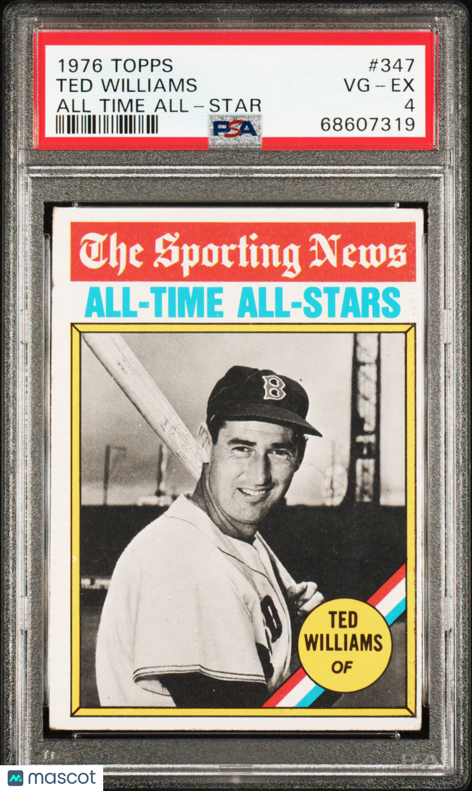 1976 Topps Ted Williams #347 All Time All Star PSA 4
