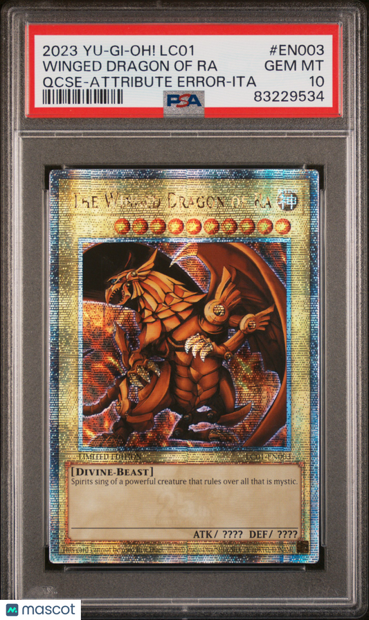 2023 Yu-Gi-Oh! Legendary Collection 25th Anniversary Ed Winged Dragon PSA 10