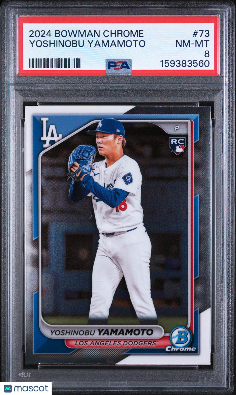 2024 Bowman Chrome Yoshinobu Yamamoto #73 PSA 8