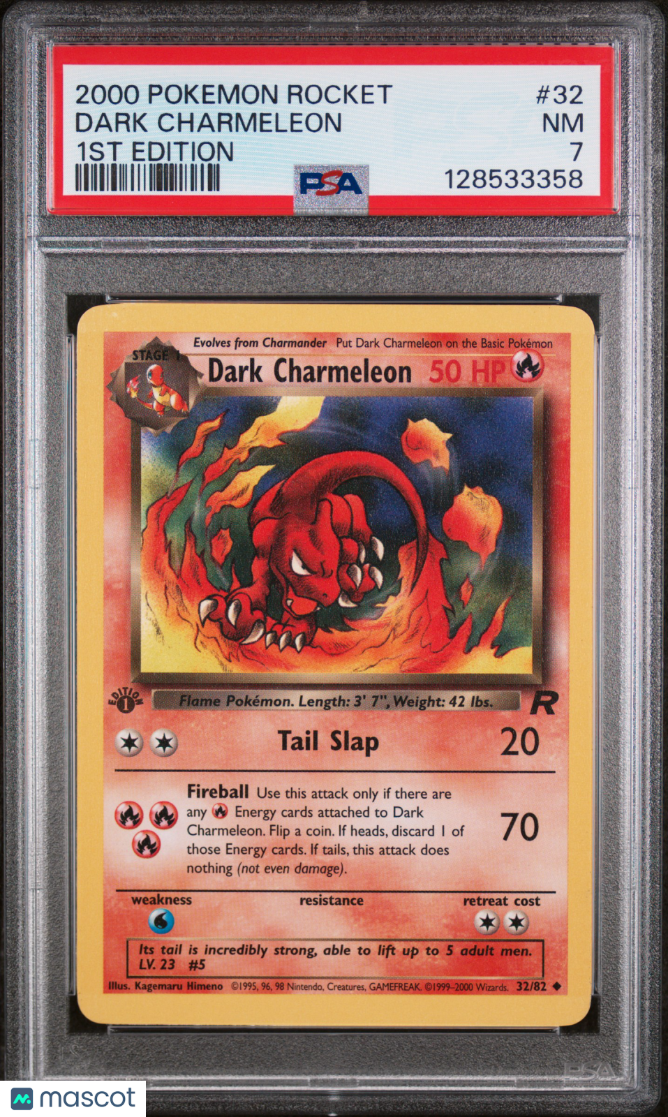 2000 Pokemon Rocket Dark Charmeleon 1st Edition PSA 7 #32