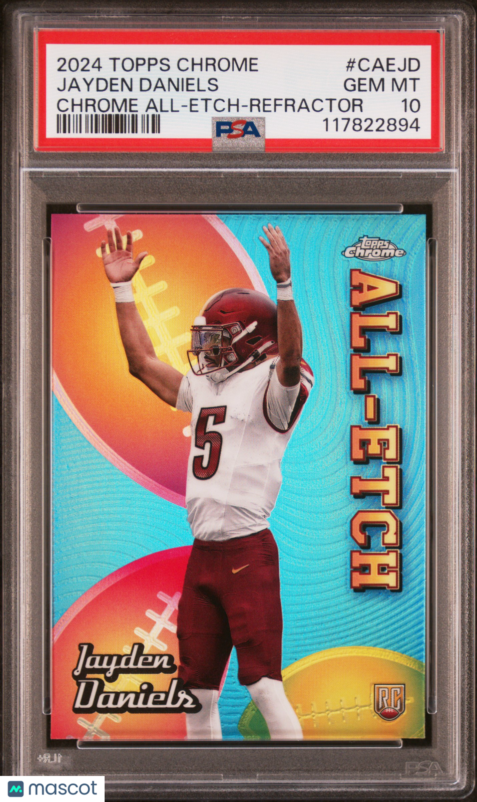 2024 Topps Chrome Chrome All-Etch Jayden Daniels #CAEJD Refractor PSA 10