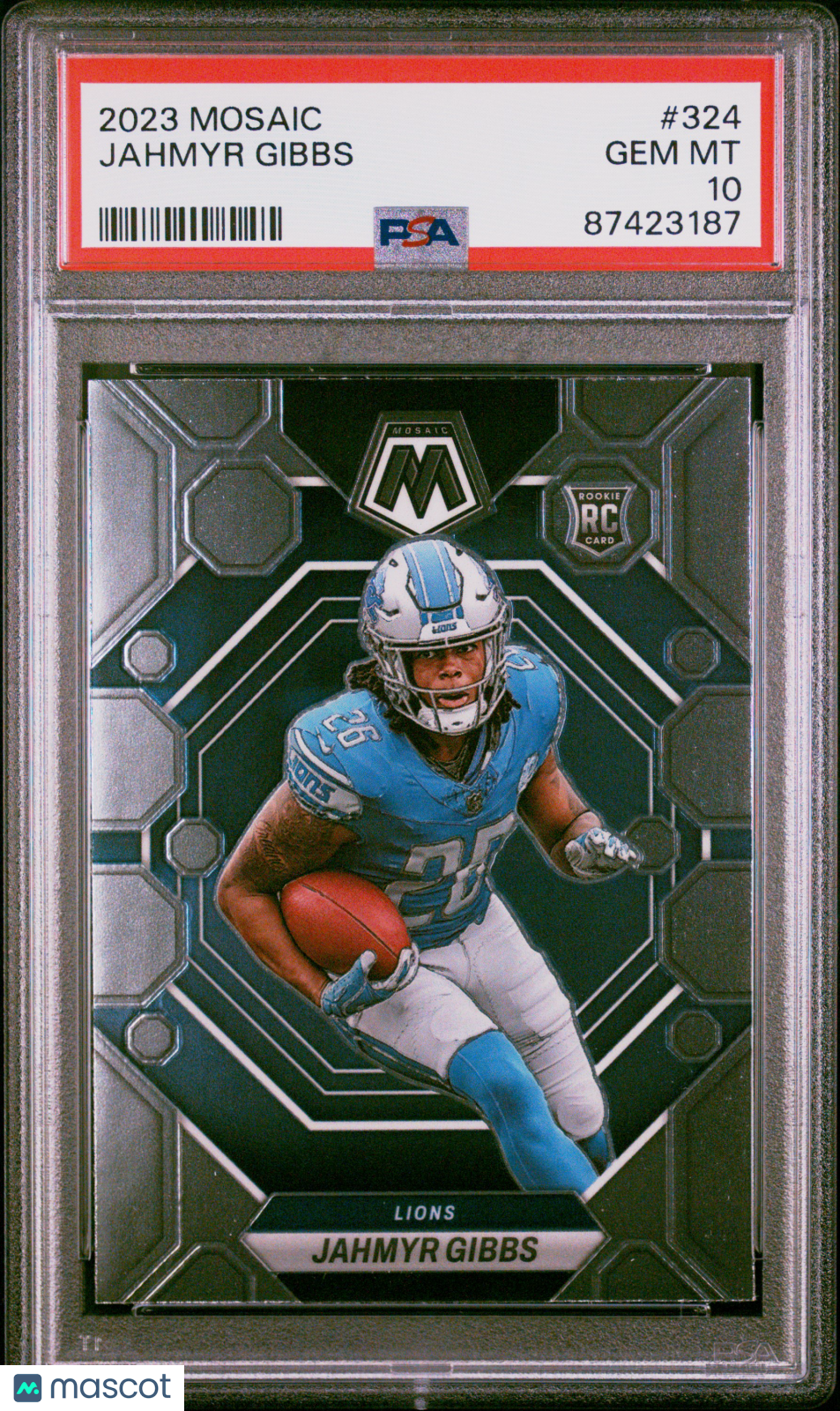 2023 Panini Mosaic Jahmyr Gibbs #324 PSA 10