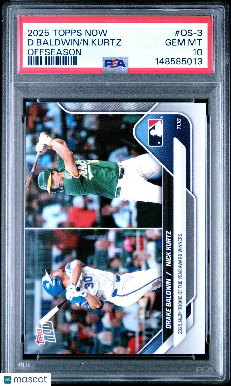 2025 Topps Now Offseason N. Kurtz D. Baldwin #OS-3 PSA 10
