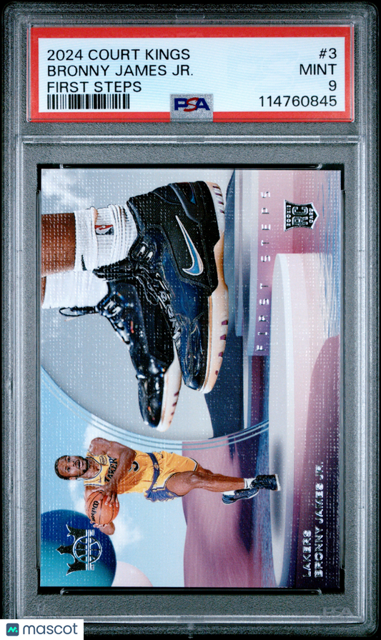 2024 Panini Court Kings First Steps Bronny James JR. #3 PSA 9