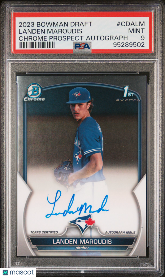 2023 Bowman Draft Chrome Prospect Autograph Landen Maroudis #CDALM PSA 9