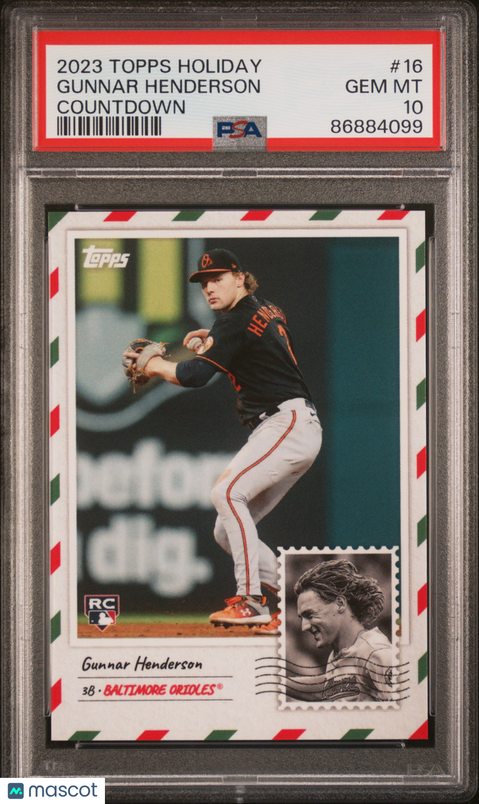 2023 Topps Holiday Countdown Gunnar Henderson #16 PSA 10