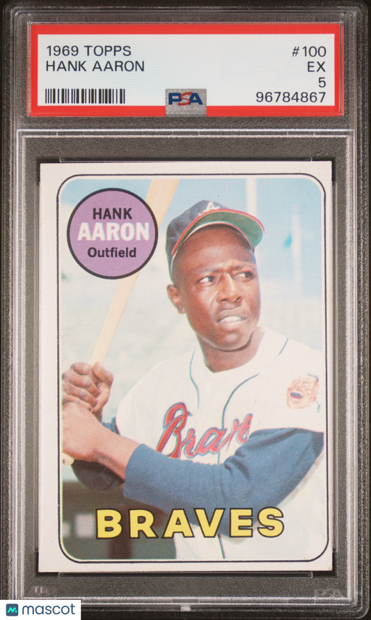 1969 Topps Hank Aaron #100 PSA 5