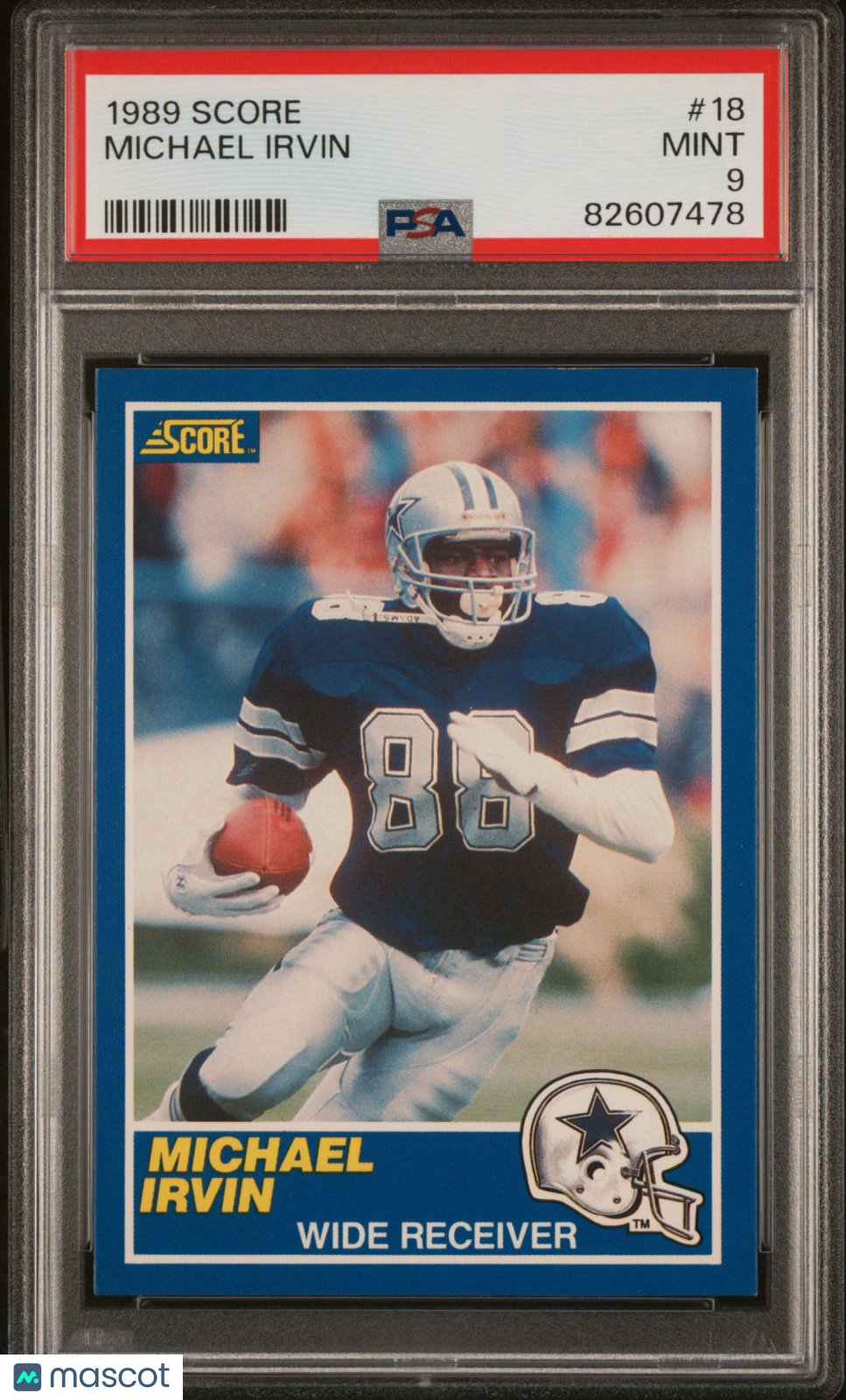 1989 Score Michael Irvin #18 PSA 9