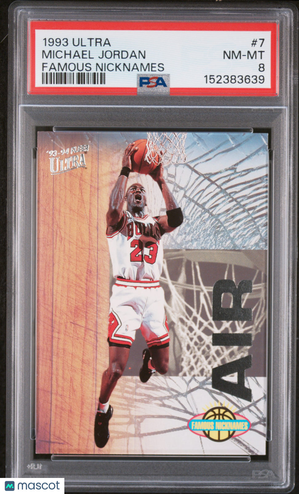 1993 Ultra Famous Nicknames Michael Jordan #7 PSA 8