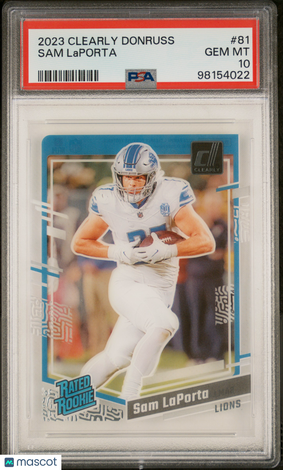 2023 Panini Clearly Donruss Sam Laporta #81 PSA 10