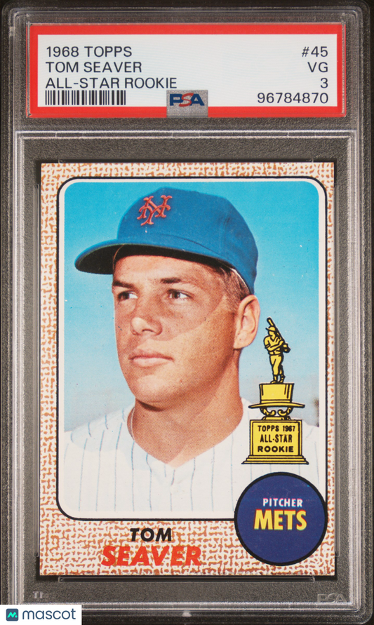 1968 Topps Tom Seaver #45 All Star Rookie PSA 3