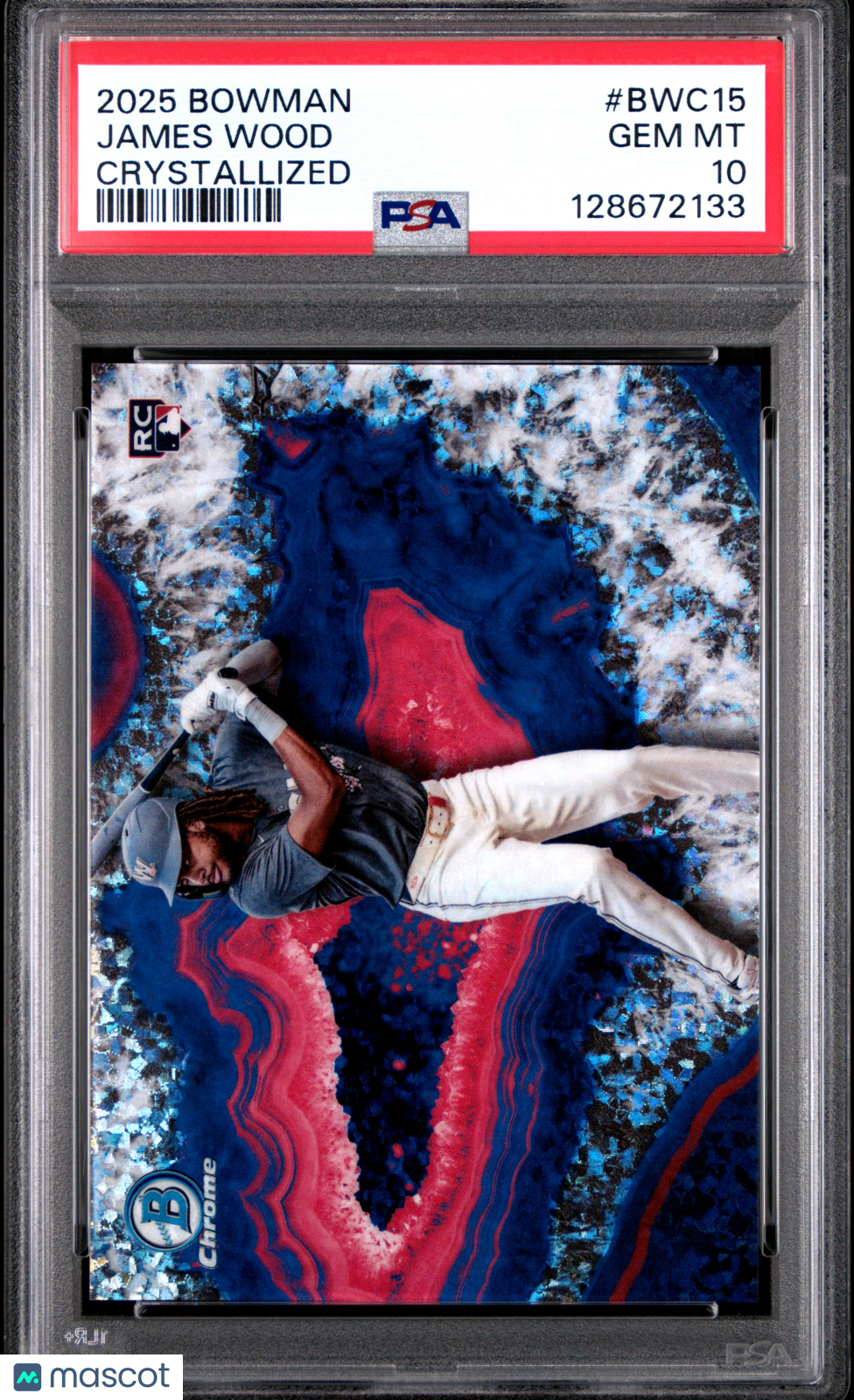 2025 Bowman Crystallized James Wood #BWC15 PSA 10