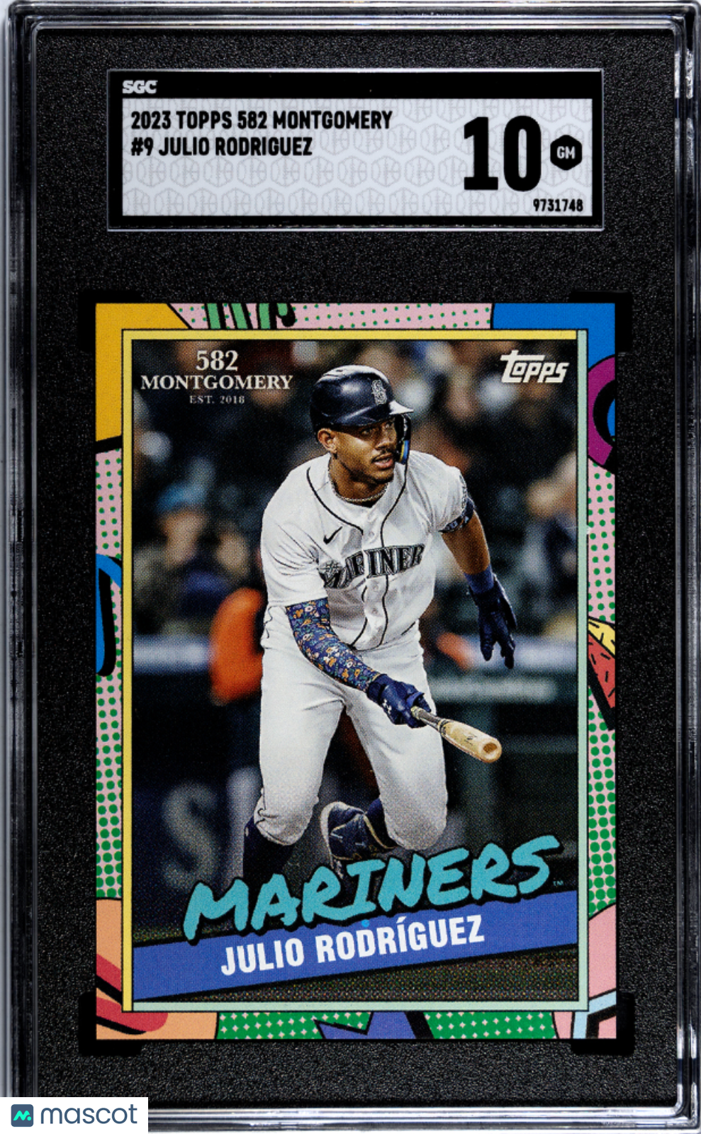 2023 Topps 582 Montgomery Julio Rodriguez #9 SGC 10