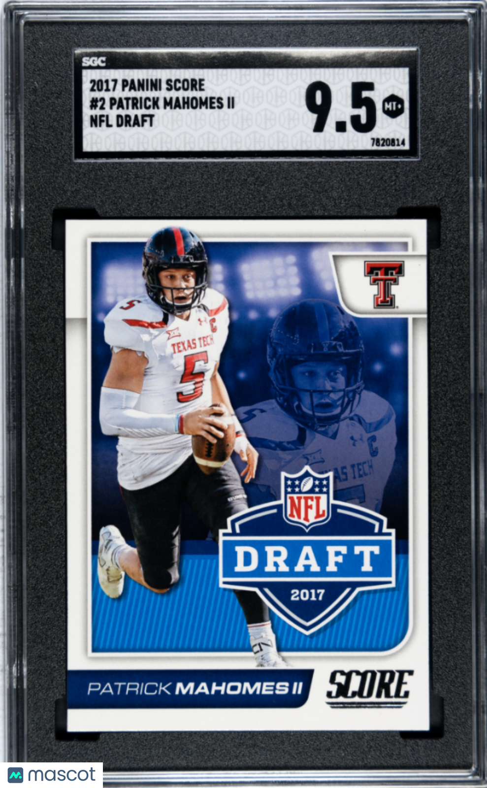 2017 Panini Score Patrick Mahomes II #2 NFL Draft SGC 9.5