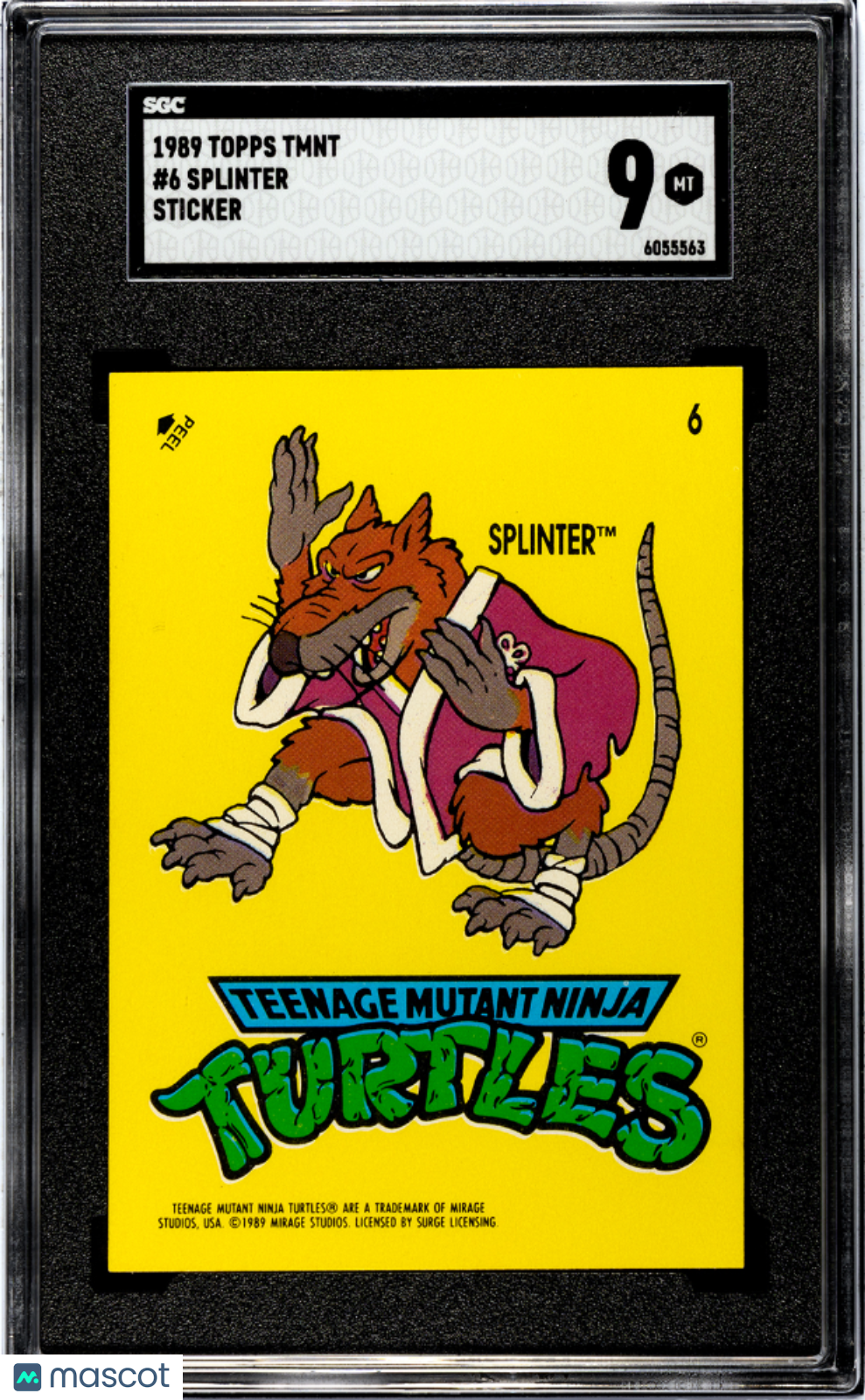 1989 Topps Tmnt Splinter #6 SGC 9