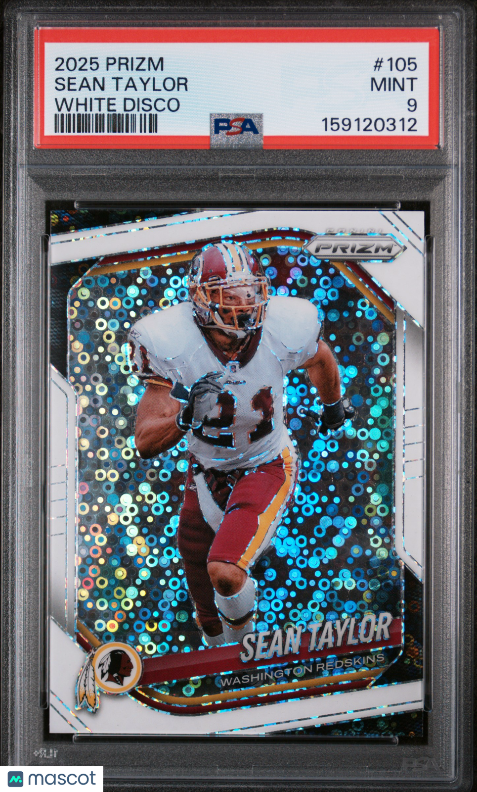 2025 Panini Prizm Sean Taylor #105 White Disco PSA 9