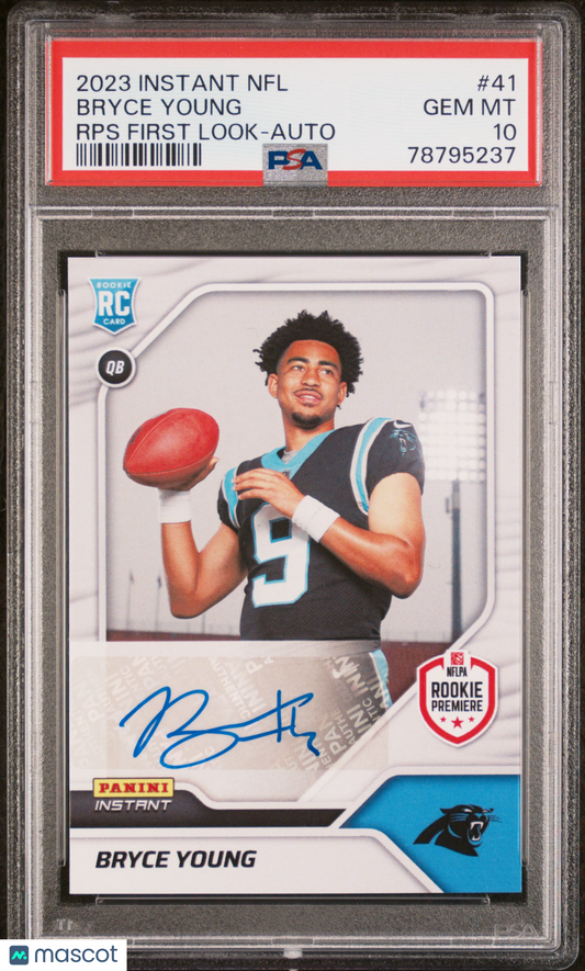 2023 Panini Instant NFL RPS First Look Bryce Young  Auto /120 #41 Auto PSA 10