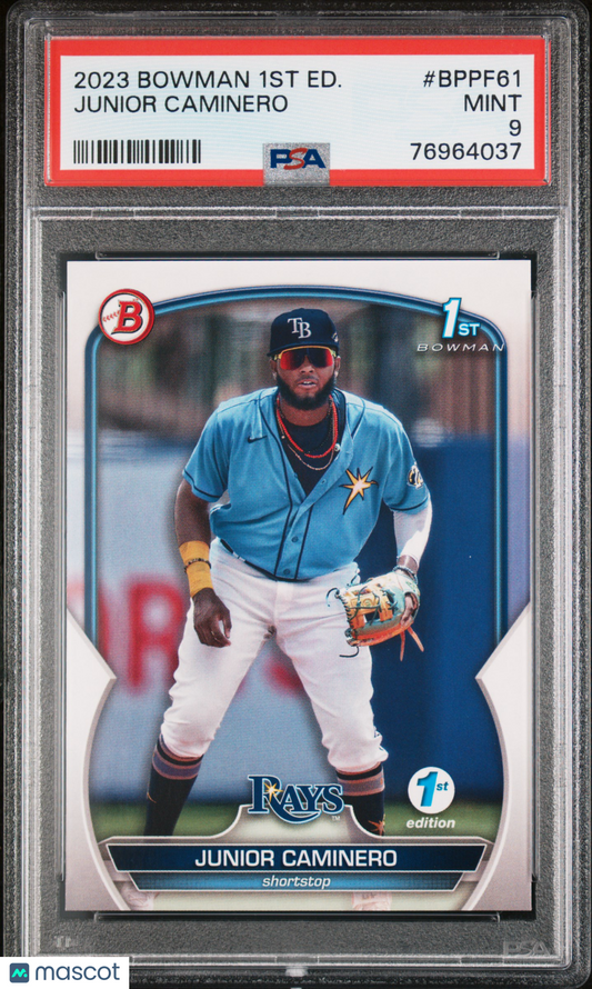 2023 Bowman 1st Edition Junior Caminero #BPPF61 PSA 9