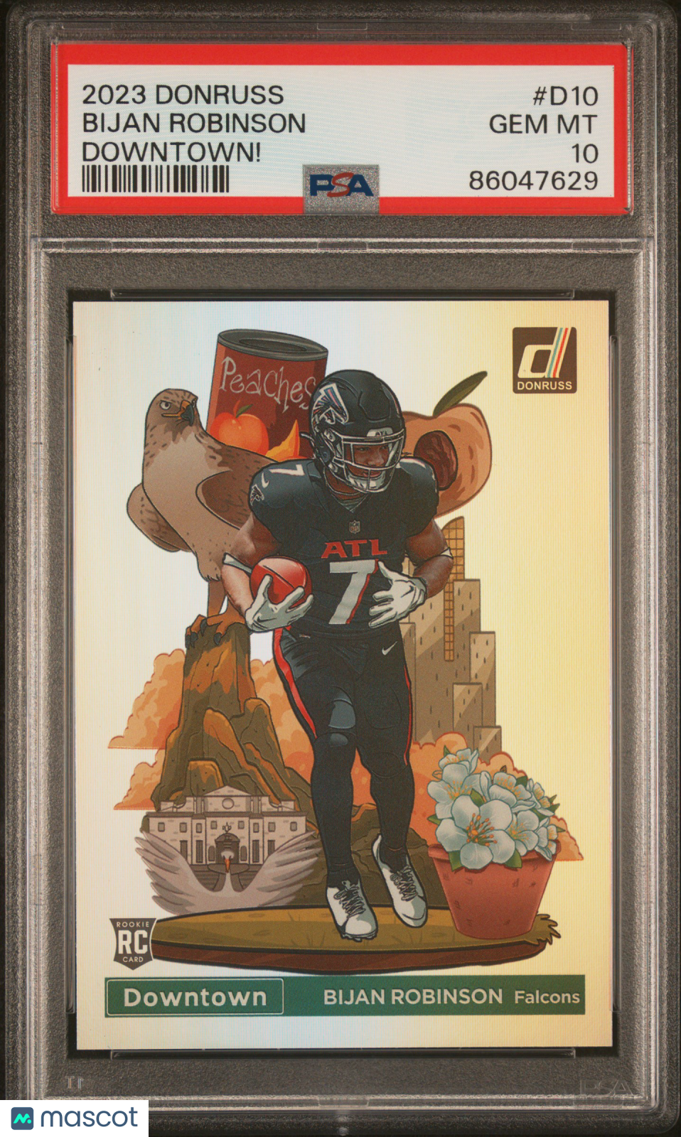 2023 Panini Donruss Downtown! Bijan Robinson #D10 PSA 10