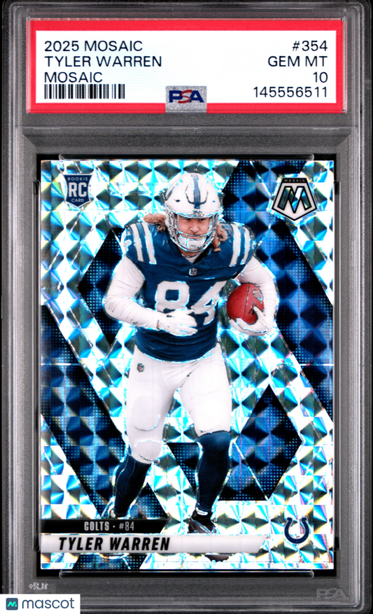 2025 Panini Mosaic Tyler Warren #354 PSA 10