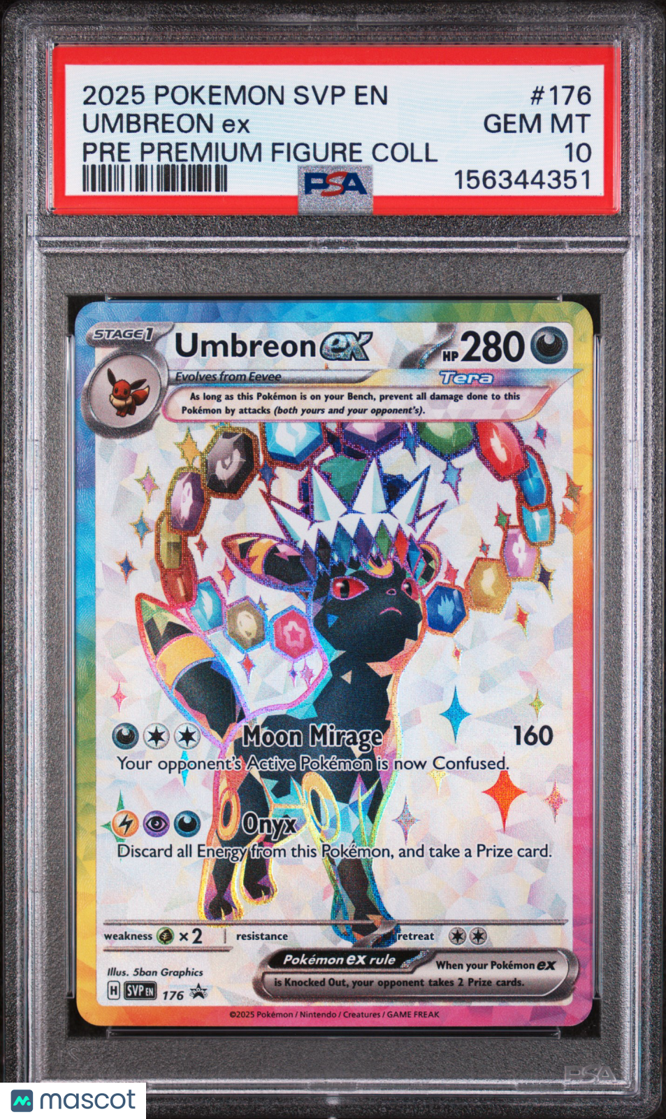 2025 Pokemon SVP Black Star Promo Umbreon EX Pre Premium Figure Coll PSA 10 #176