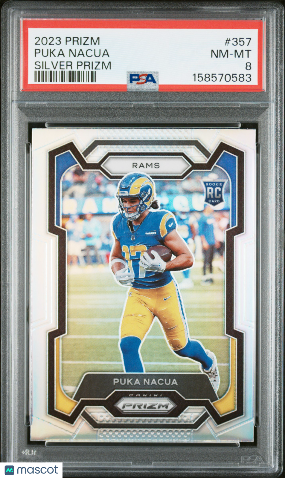 2023 Panini Prizm Puka Nacua #357 Silver PSA 8