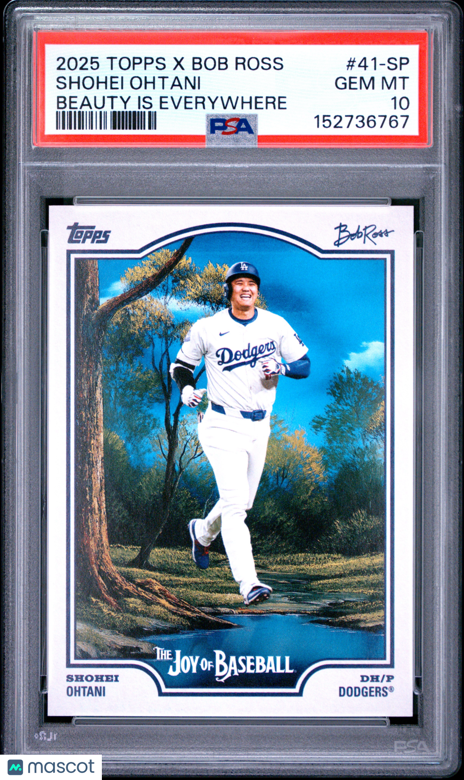 2025 Topps X Bob Ross The Joy Of Baseball Shohei Ohtani #41-SP Beauty Is Everywhere PSA 10