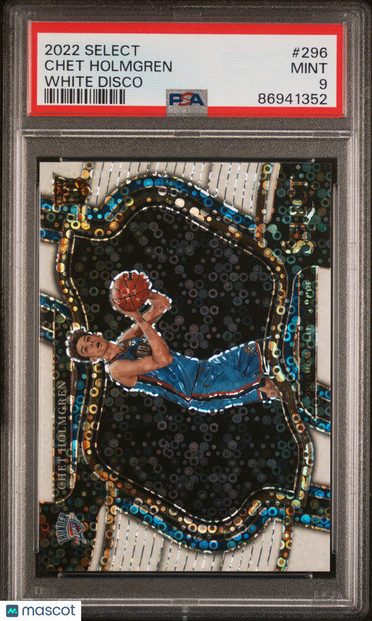 2022 Panini Select Chet Holmgren #296 White Disco PSA 9