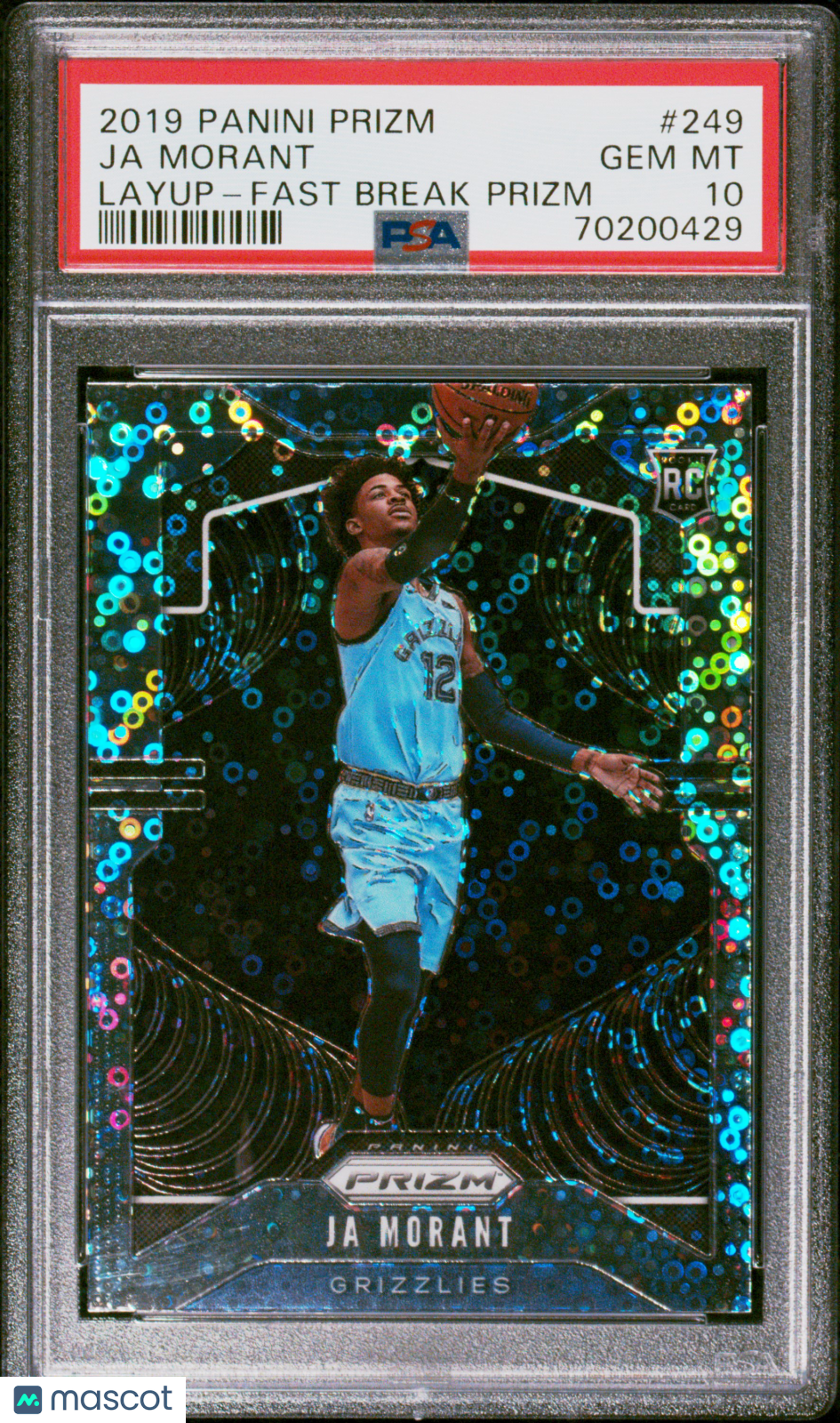 2019 Panini Prizm Ja Morant #249 Variation Fast Break PSA 10