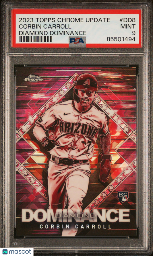 2023 Topps Chrome Update Diamond Dominance Corbin Carroll #DD8 PSA 9