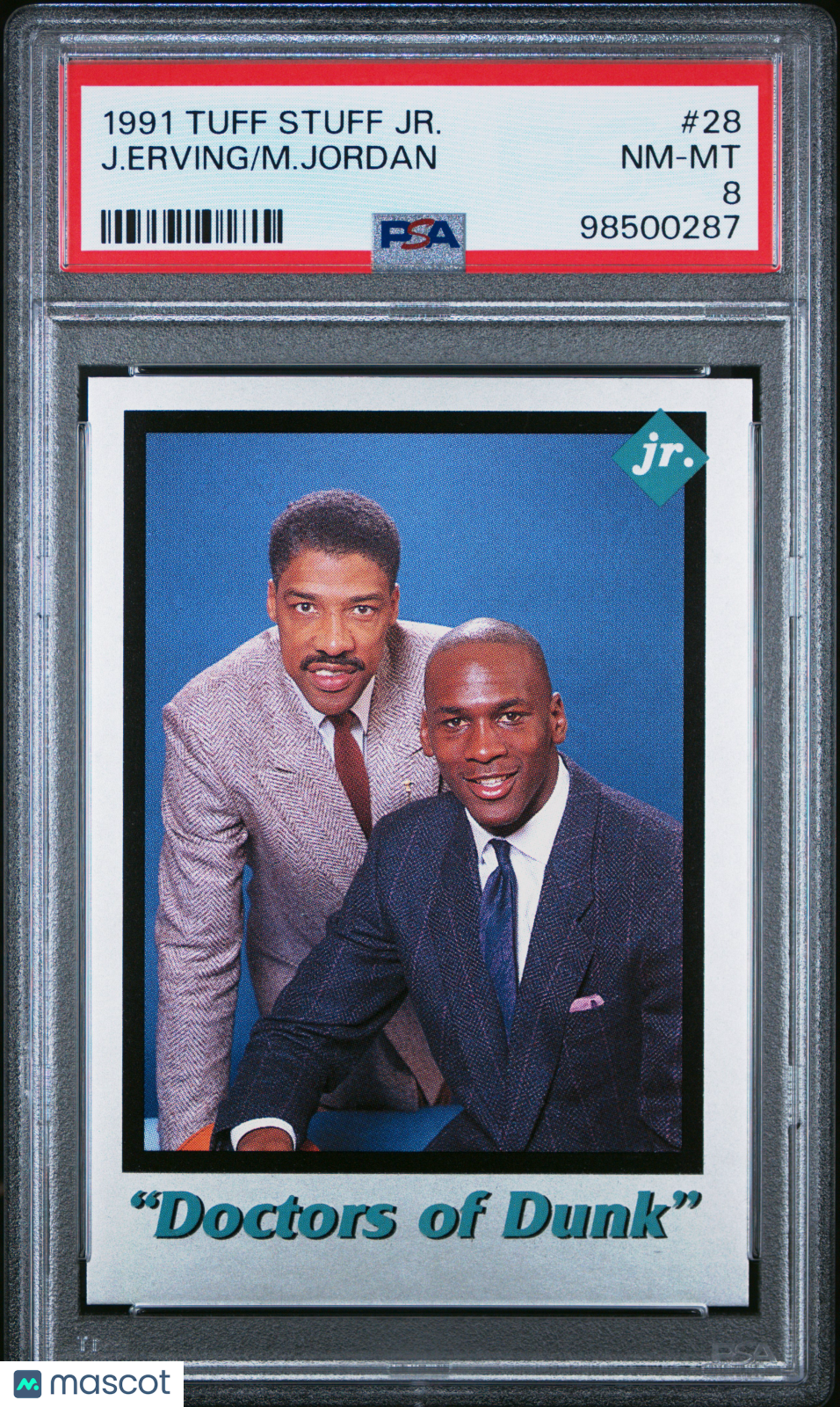 1991 Tuff Stuff JR. M. Jordan J. Erving #28 PSA 8