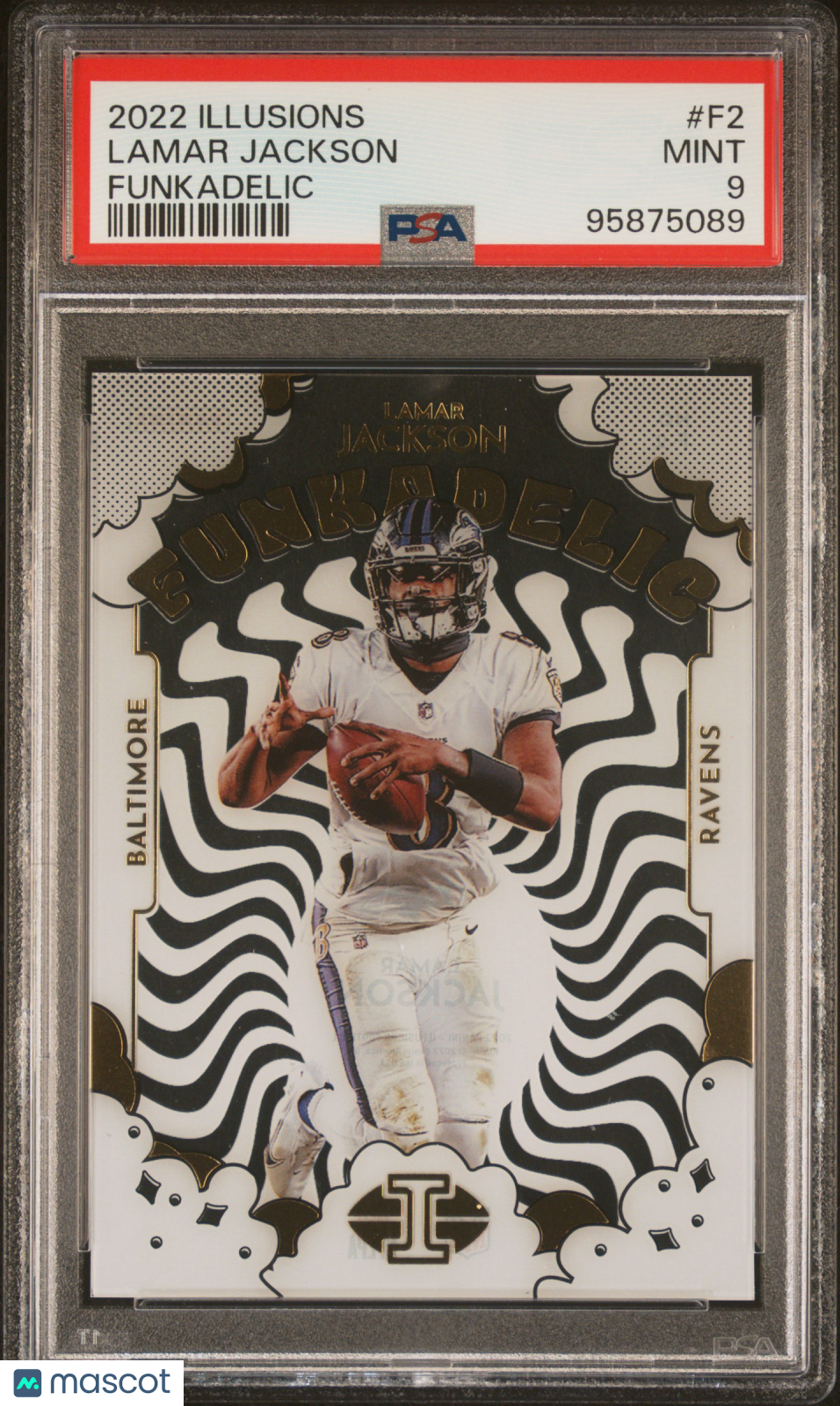 2022 Panini Illusions Funkadelic Lamar Jackson #F2 PSA 9