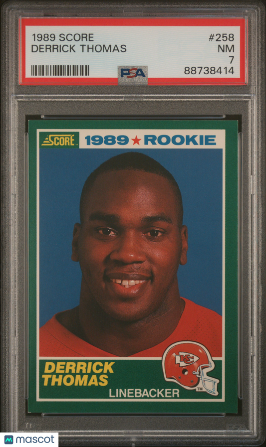 1989 Score Derrick Thomas #258 PSA 7