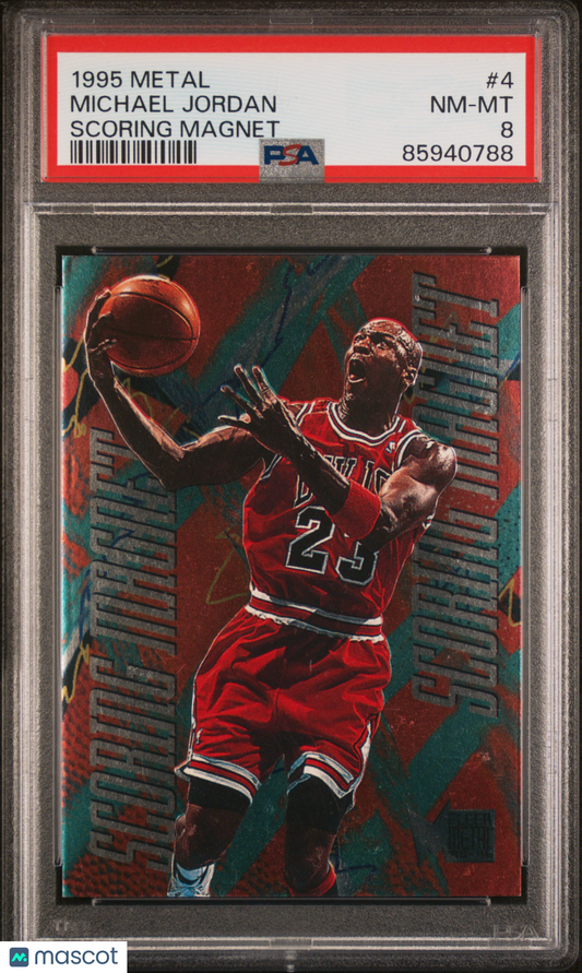 1995 Metal Scoring Magnet Michael Jordan #4 PSA 8