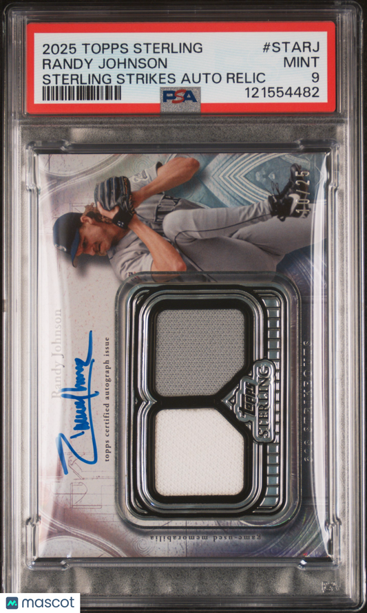 2025 Topps Sterling Sterling Strikes Autograph Relics Randy Johnson /25 PSA 9