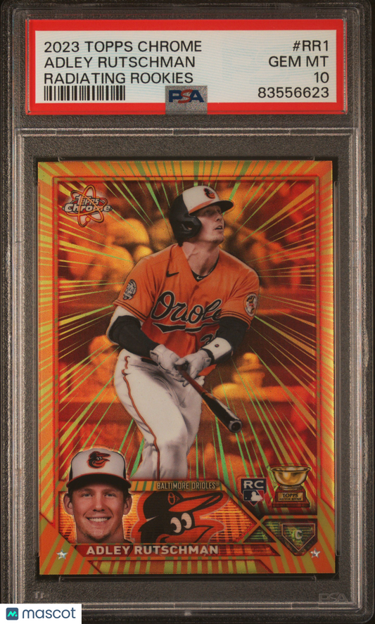 2023 Topps Chrome Radiating Rookies Adley Rutschman #RR1 PSA 10